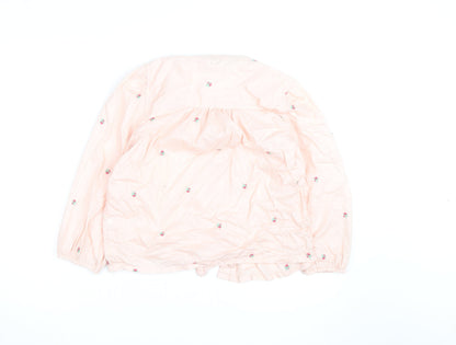 Marks and Spencer Women’s Pink Embroidered Cotton Tunic Blouse Size 6
