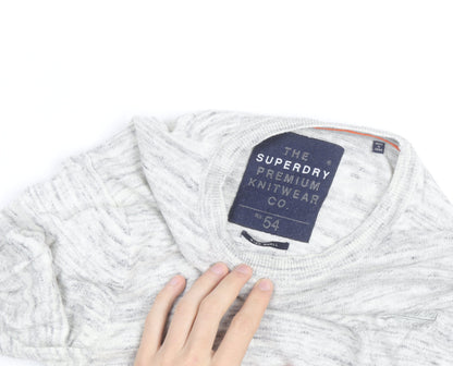 Superdry Men's Grey Small Crew Neck Pullover Jumper