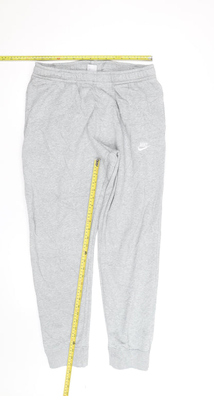 Nike Men's Grey Jogger Sweatpants L Regular Fit Activewear Trousers