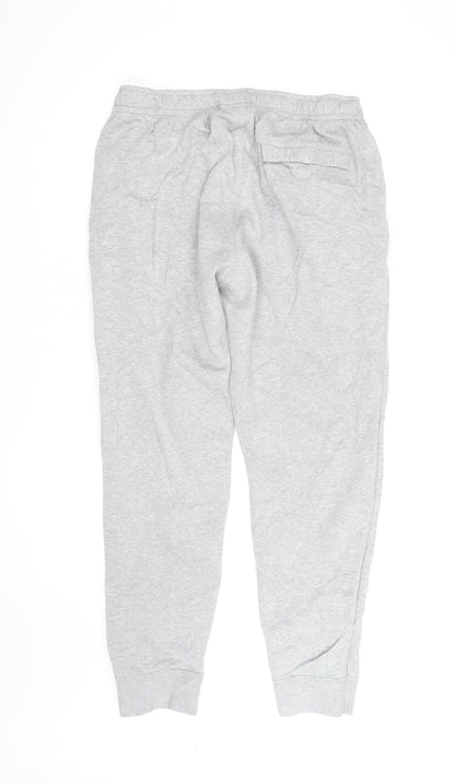 Nike Men's Grey Jogger Sweatpants L Regular Fit Activewear Trousers