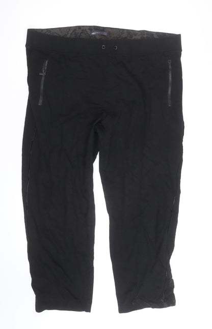 Marks and Spencer Women’s Black Cropped Stretch Trousers Size 22