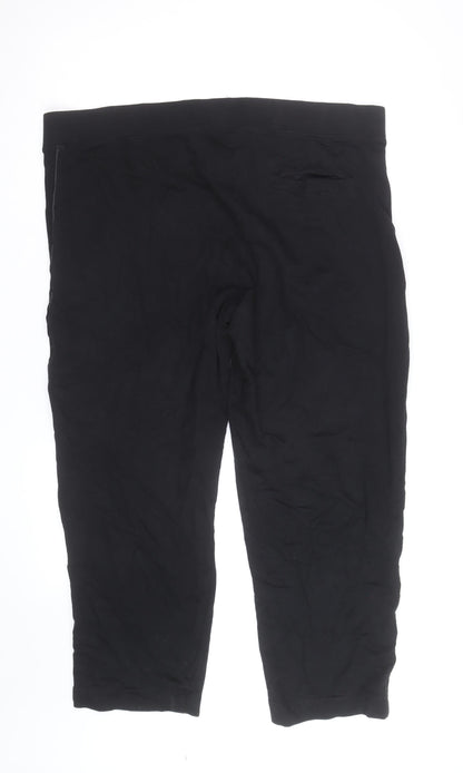 Marks and Spencer Women’s Black Cropped Stretch Trousers Size 22