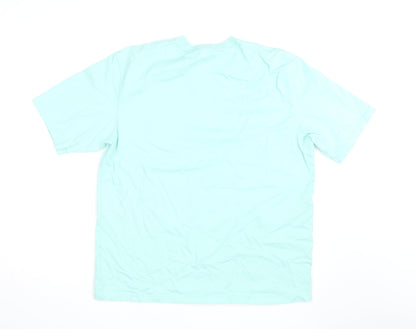 Adidas Womens Green Cotton Short Sleeve Basic T-Shirt M