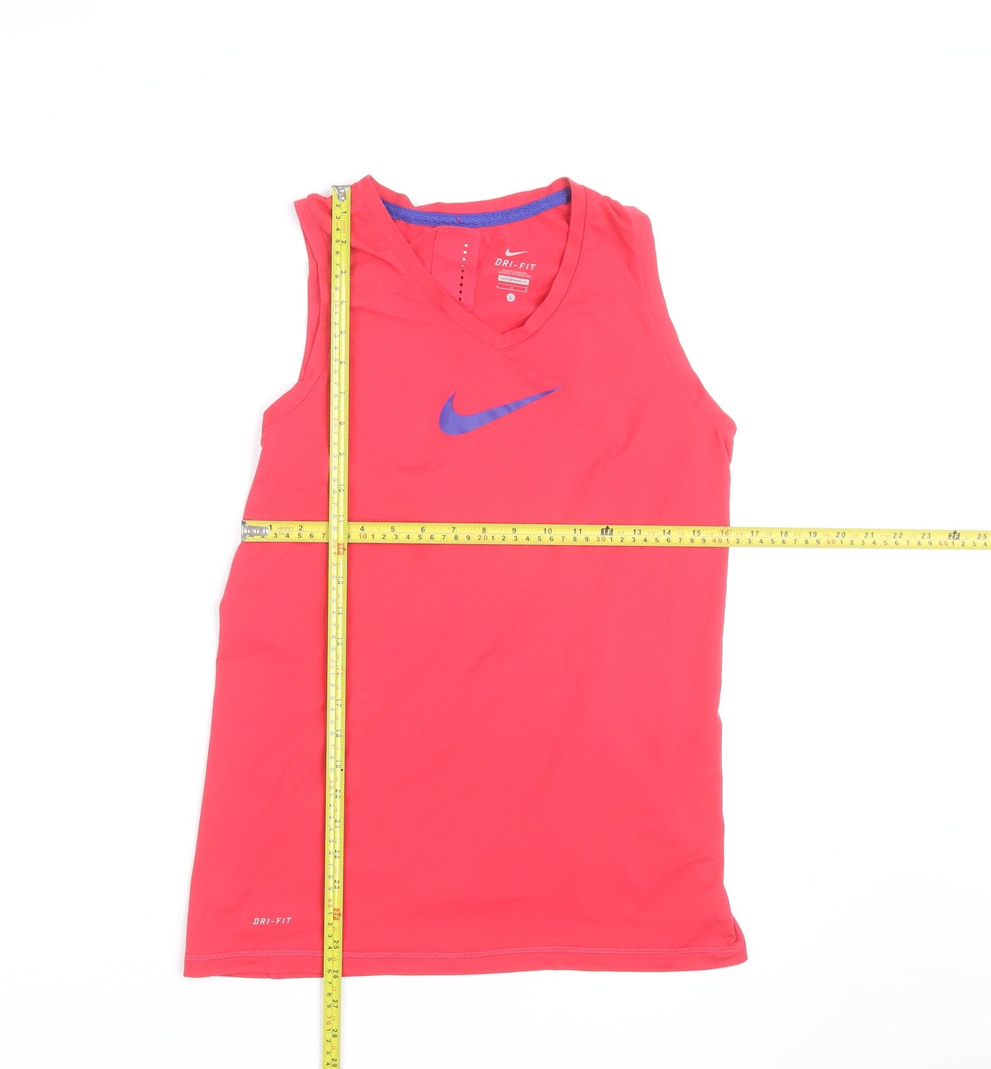 Nike Womens Pink Dri-FIT Sleeveless Tank Top Size L