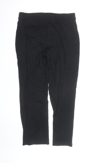 Marks and Spencer Women Black Size 14 Straight Leg Lightweight Trousers