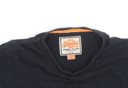 Superdry Men's Black Tie Dye Vintage Slim Fit T-Shirt Size S