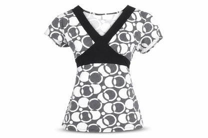 Wallis Petite Women's Black & White Geometric Wrap Blouse Size 12
