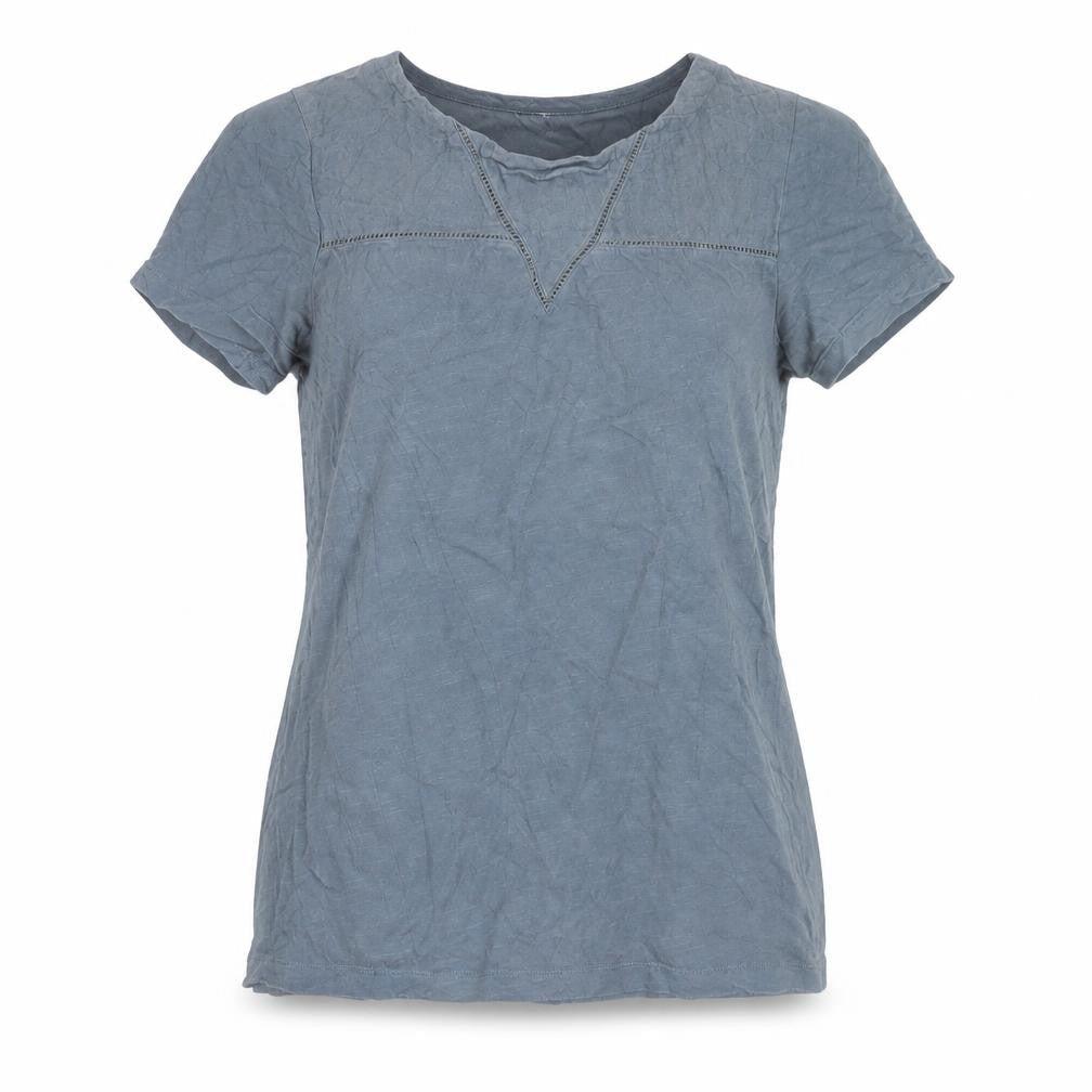 White Stuff Women's Blue Cotton Short Sleeve T-Shirt UK 8