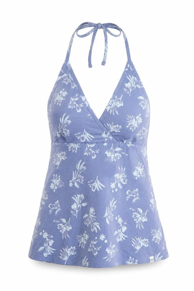 Animal Womens Blue Floral Halter Camisole Tank Top UK 10