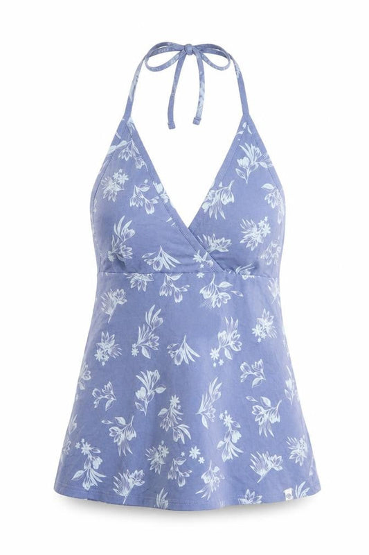 Animal Womens Blue Floral Halter Camisole Tank Top UK 10