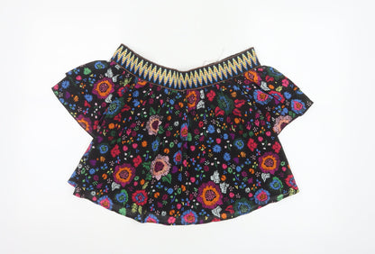 Guess Womens Multicoloured Floral Off Shoulder Boho Blouse XS
