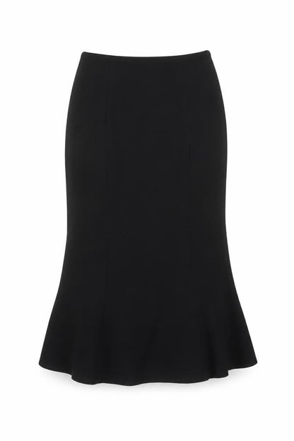 CC Women’s Black Wool Blend Trumpet Midi Skirt Size 10