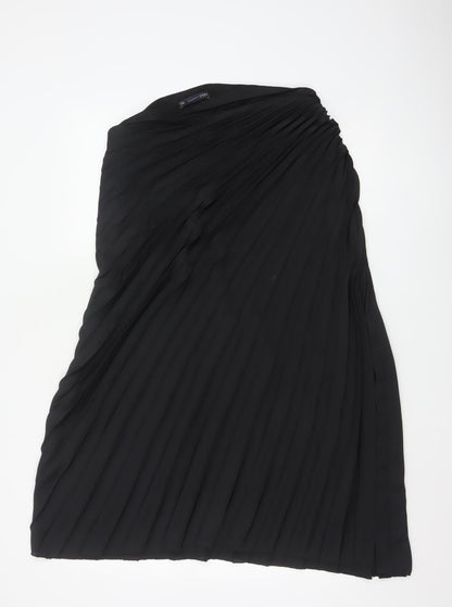 Marks and Spencer Women's Black Pleated Midi Skirt Size 12