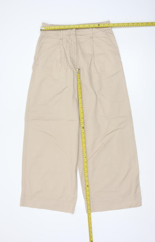Marks and Spencer Womens Beige Chino Trousers Size 10 Short