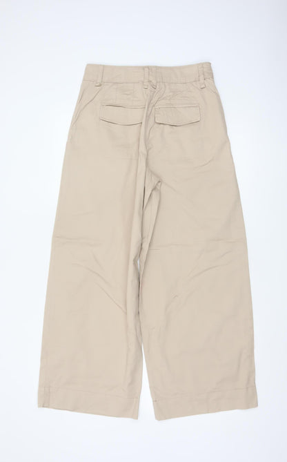 Marks and Spencer Womens Beige Chino Trousers Size 10 Short