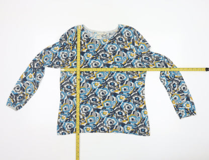 Seasalt Cornwall Women's Multicoloured Floral Cotton Wool Jumper Size 14