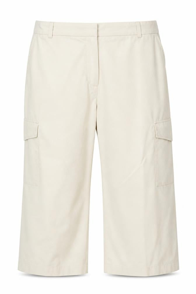 Marks and Spencer Women Beige Cargo Trousers Size 22 Regular Fit