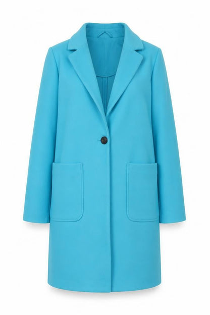 Marks and Spencer Women's Blue Size 6 Single-Breasted Mid-Length Coat