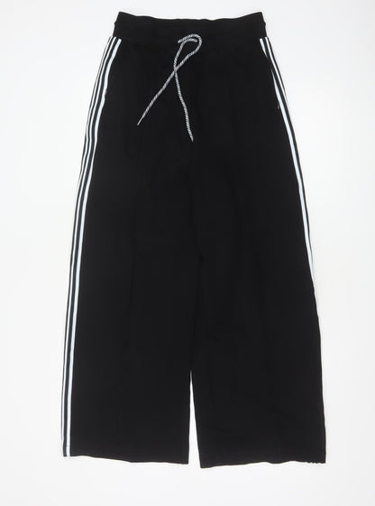 Marks and Spencer Women's Black Size 8 Wide Leg Jogger Trousers