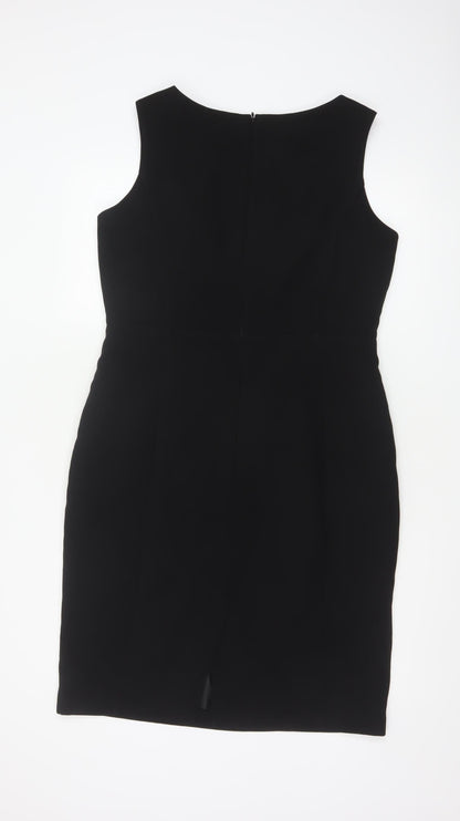 Marks and Spencer Women’s Black Sheath Dress Size 14 Sleeveless Workwear