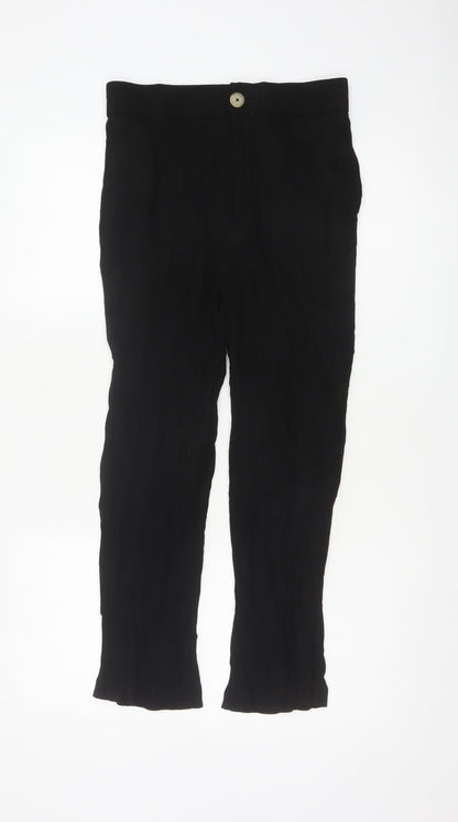 Stradivarius Women's Black Straight Leg Trousers Size S