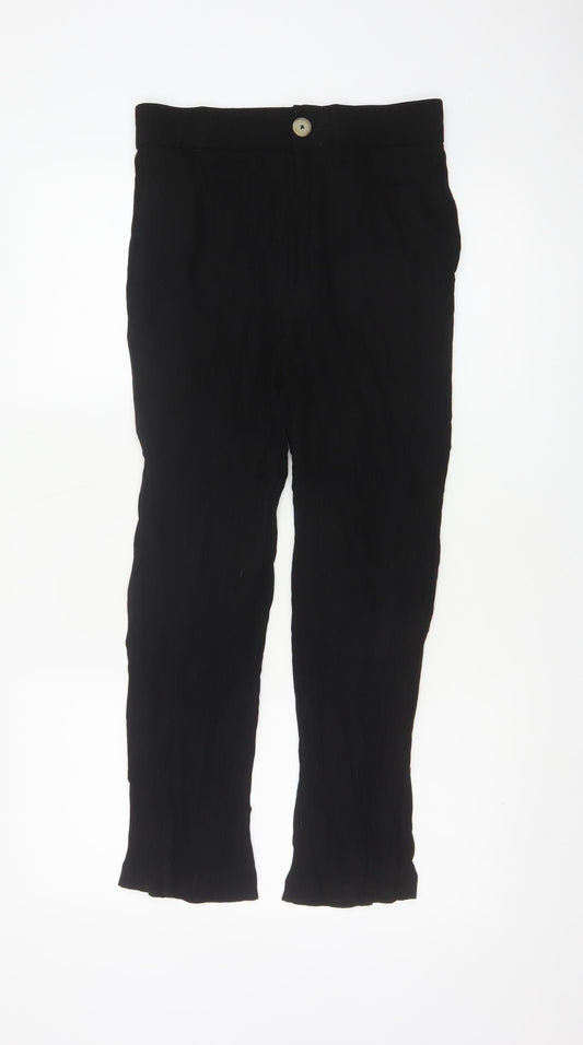 Stradivarius Women's Black Straight Leg Trousers Size S