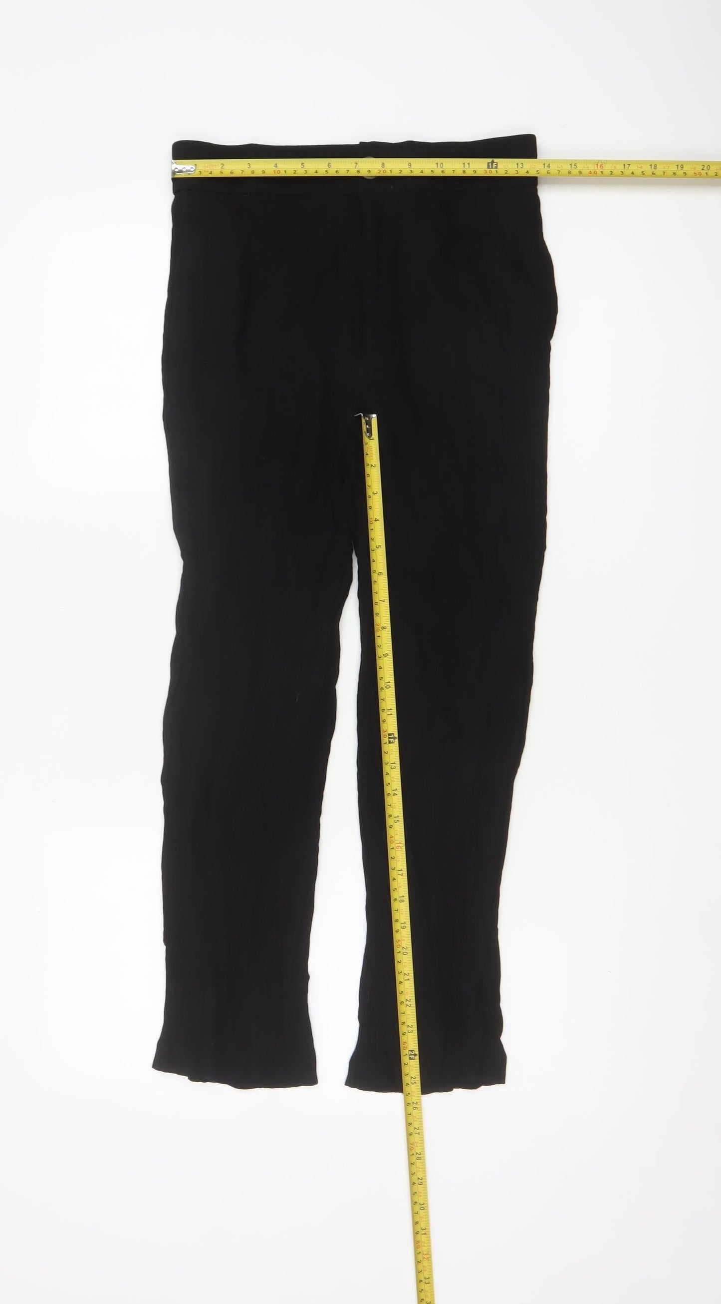 Stradivarius Women's Black Straight Leg Trousers Size S