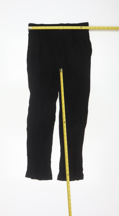 Stradivarius Women's Black Straight Leg Trousers Size S