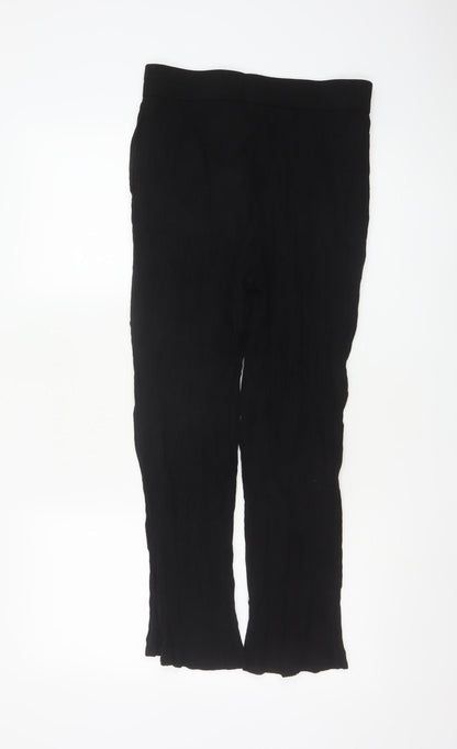 Stradivarius Women's Black Straight Leg Trousers Size S