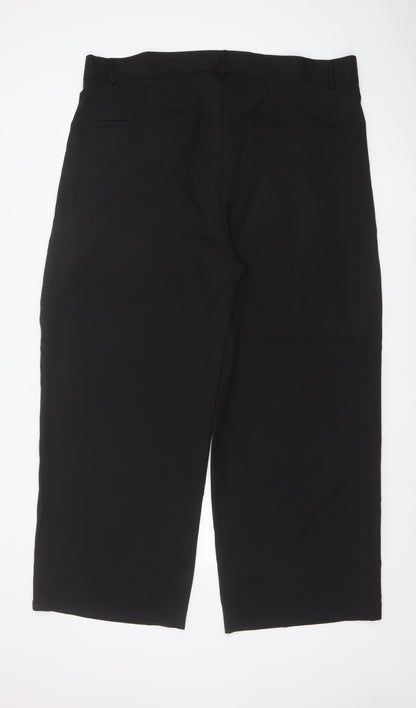 Simply Be Women’s Black Size 20 Pleated Trousers Polyester Blend
