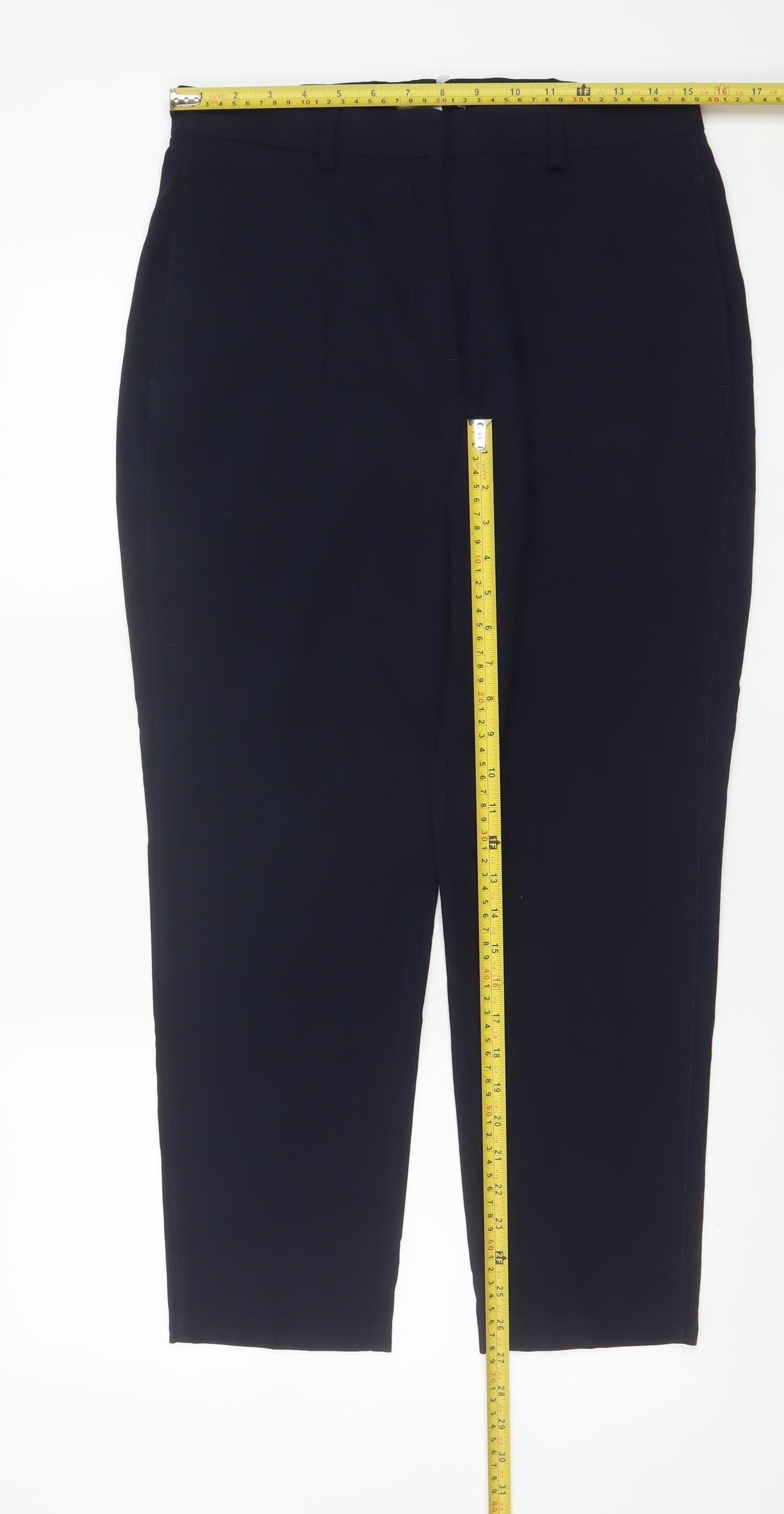 Marks and Spencer Women’s Navy Blue Short Tapered Trousers Size 12