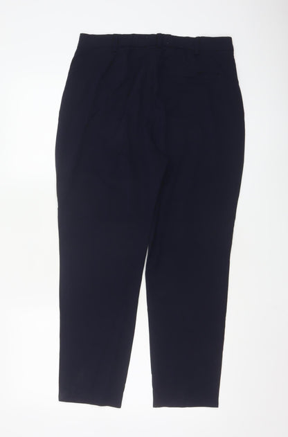 Marks and Spencer Women’s Navy Blue Short Tapered Trousers Size 12