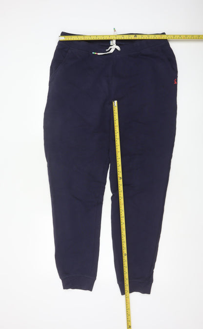 Joules Women Navy Blue Cotton Jogger Sweatpants UK 14