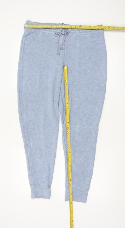 Marks and Spencer Womens Blue Jersey Pyjama Pants Size 16