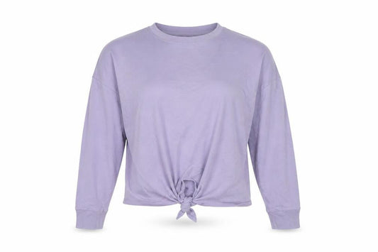 Marks & Spencer Womens Purple Cropped Long Sleeve T-Shirt Size 10