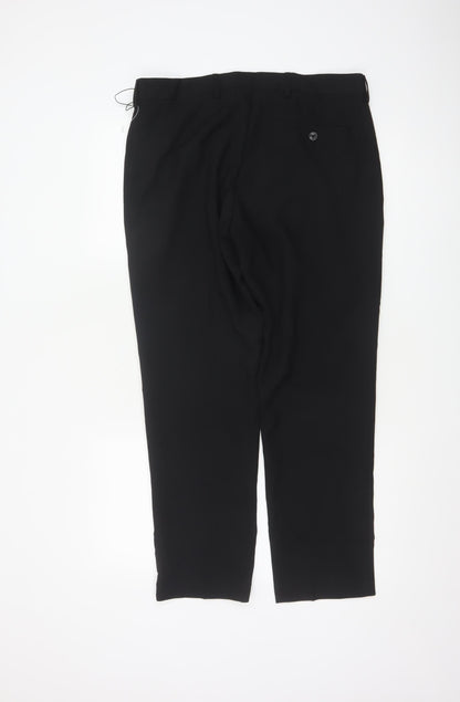 Marks and Spencer Men's Black Slim Fit Dress Pants 34x29