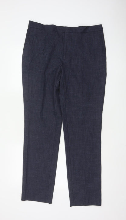 Marks and Spencer Autograph Men's Blue Slim Fit 36L Trousers