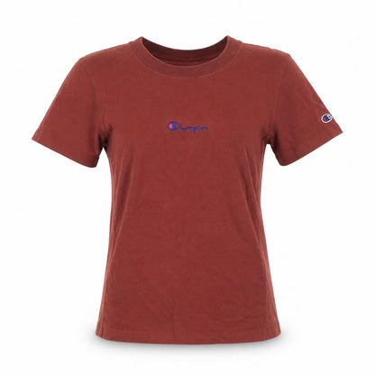 Champion Women's Brown XS Embroidered Logo Cotton T-Shirt