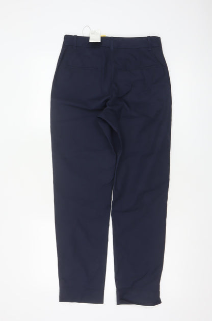 Marks and Spencer Women's Blue Slim Fit Ankle Trousers Size 6