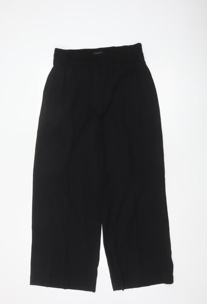 Marks and Spencer Womens Black Size 12 Wide-Leg Trousers