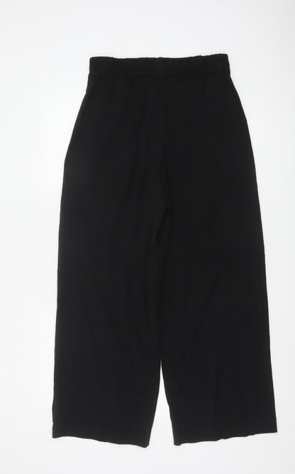 Marks and Spencer Womens Black Size 12 Wide-Leg Trousers