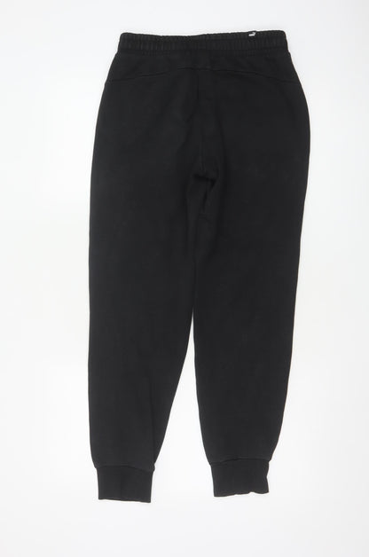 Puma Men's Black Jogger Sweatpants S Regular Fit Fleece