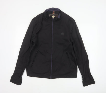 Pretty Green Men's Black L Full Zip Cotton Nylon Jacket