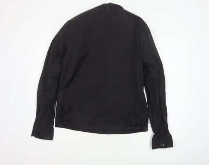 Pretty Green Men's Black L Full Zip Cotton Nylon Jacket