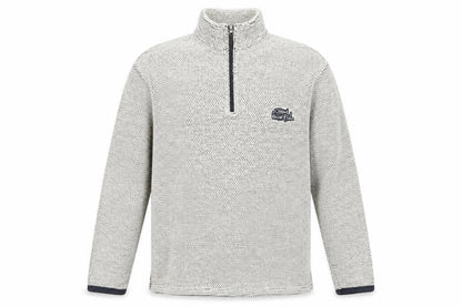 Weird Fish Mens Grey Knit 1/2 Zip Sweatshirt Size S