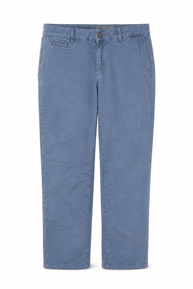 Fat Face Women Blue Cotton Chino Trousers Size 12 Casual Straight