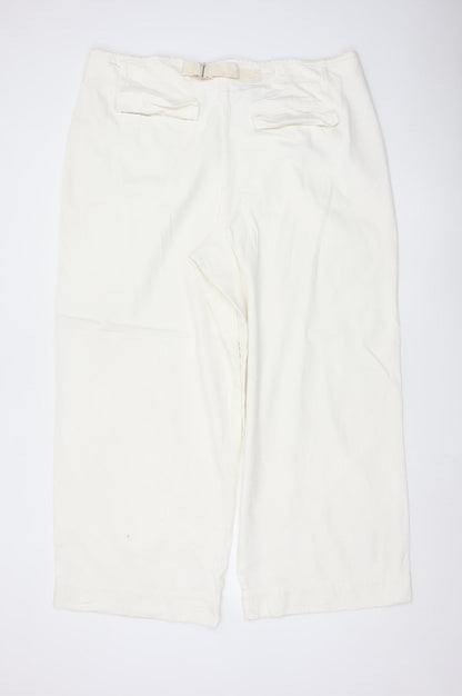 Marks and Spencer Women’s Ivory Chino Trousers Size 20 Regular