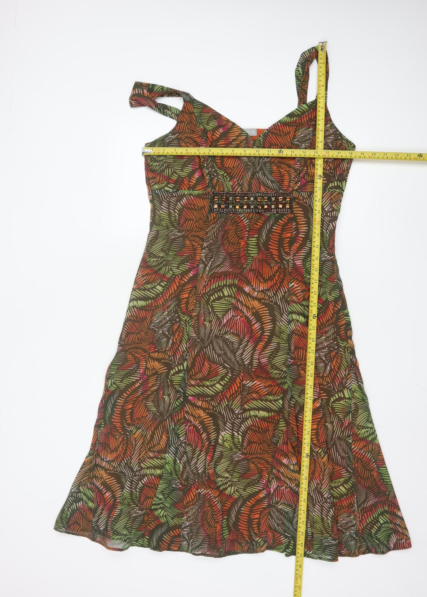 Marks and Spencer Per Una Multicoloured Fit & Flare Dress Women's Size 14R