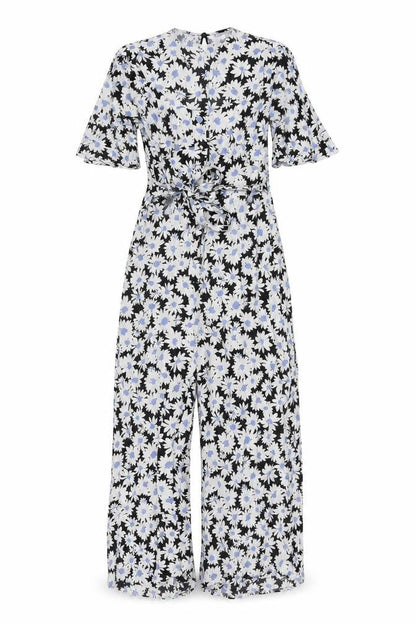 Nobody’s Child Women’s Black Floral Jumpsuit UK 8 EcoVero Viscose