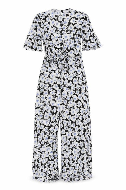 Nobody’s Child Women’s Black Floral Jumpsuit UK 8 EcoVero Viscose